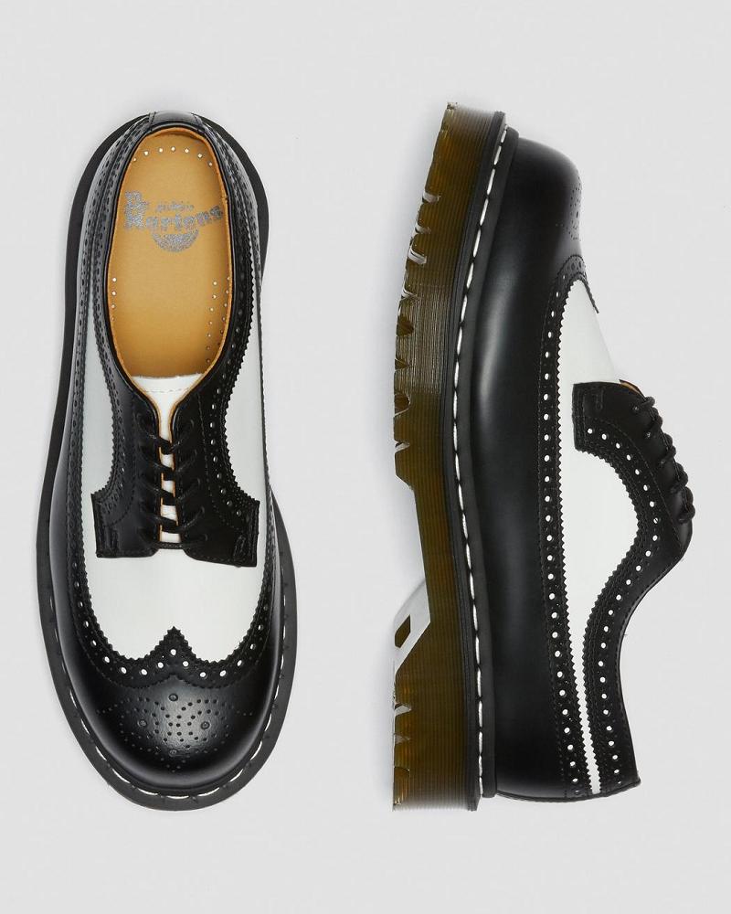 Men's Dr Martens 3989 Bex Smooth Leather Brogue Oxfords Shoes Black | AU 612NWY